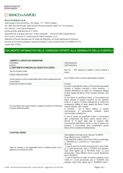 documento informativo delle condizioni offerte alla