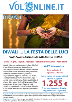 Diwali &hellip; La Festa Delle Luci 6-17 Novembre Tour