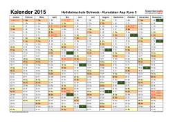 Kalender 2015 - Heilsteinschule Schweiz