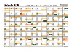 Kalender 2015 - Heilsteinschule Schweiz