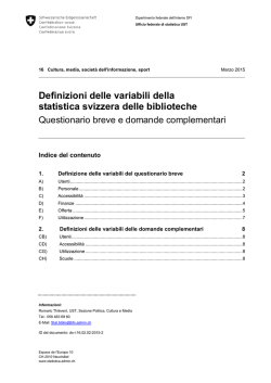 Definizioni delle variabili della statistica svizzera delle