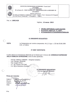 Nomina COMM. ELETT. C.S.P.I. del 12.03.15 x e-mail