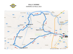 Percorso domenica 29 Marzo