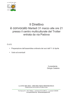 Il Direttivo - Amici del Parco Trotter