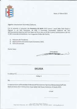 convocazione assemblea.pdf - Golf Club Alpino di Stresa