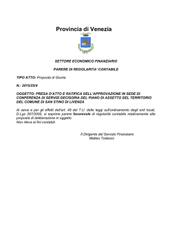 In base alla considerazione degli elementi al momento disponibili