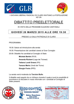 DIBATTITO PREELETTORALE