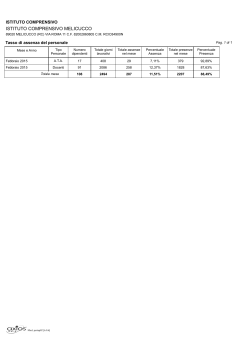 tasso assenze febbraio 2015