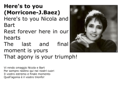 Here`s to you (Morricone-J.Baez) Here`s to you Nicola and Bart Rest