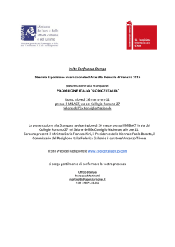 Invito per la Stampa