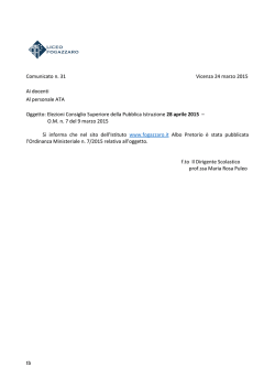 Comunicato n.31 Elezioni Consiglio Superiore della Pubblica