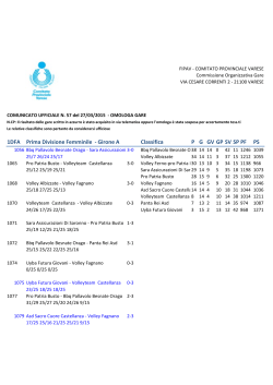 omologhe - classifiche Campionati Provinciali 2014-2015