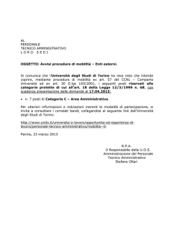 SETTORE PERSONALE - Universit&agrave; degli Studi di Parma