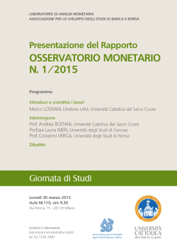 Programma - Università Cattolica del Sacro Cuore