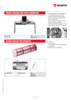 CHIAVE SPECIALE PER TAPPO SERBATOIO FILTRO GASOLIO