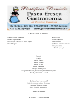menu` di pasqua! - gastronomia daniela
