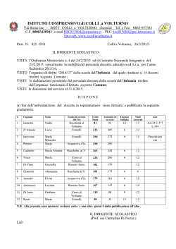 Graduatoria Docenti Scuola dell`Infanzia