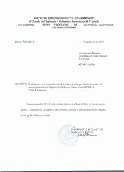 graduatoria di sostegno 2015/2016 - Istituto Comprensivo di Viggiano