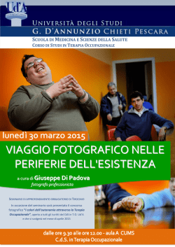 VIAGGIO FOTOGRAFICO NELLE PERIFERIE DELL`ESISTENZA