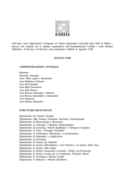 ELENCO UOR - Area Sistemi Informativi