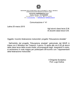 Incontro federazione motociclisti
