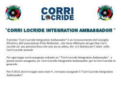 “Corri Locride Integration Ambassador “