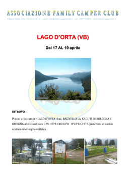 LAGO D`ORTA (VB) Dal 17 AL 19 aprile