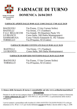 DOMENICA 26 APRILE 2015.pdf - Ordine dei Farmacisti della
