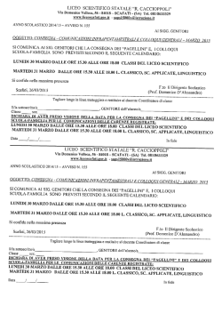 Consegna comunicazione infapentamestrali e date colloqui