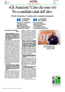 Intervista a Paolo Limonta - Il Giorno 24 Marzo