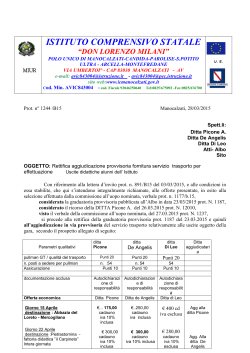 RETTIFICA decreto agg. provvisoria trasporto uscite didattiche
