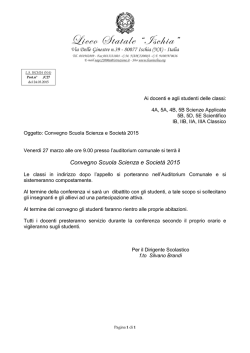 Convegno Scuola Scienza e Società 2015
