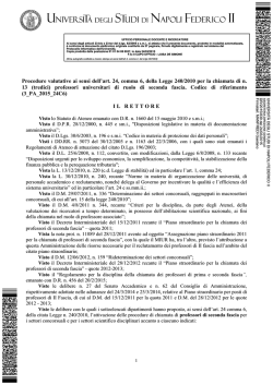 DR/2015/839 del 24/03/2015 - Universit&agrave; degli Studi di Napoli