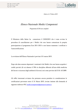 Medici Competenti-ECM