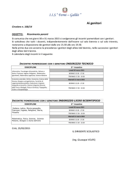indirizzo tecnico - IIS Fermi