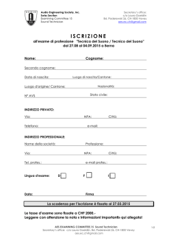 ISCRIZIONE - the swiss AES section