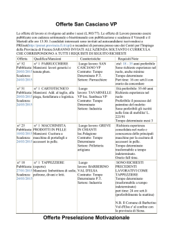 Consulta le offerte di lavoro