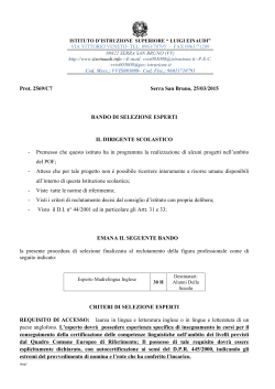 BANDO SELEZIONE ESPERT.pdf - IIS Einaudi