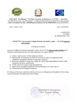 I.T.C.G.T. "G. Falcone" Via Padre Giacinto da Belmonte