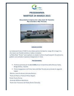 “Progetto Comenius”: Escursione in barca – Taranto