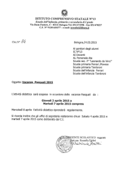 ISTITUTO COMPRENSIVO STATALE N&deg;13 Scuola dell`iqfnnzr`a