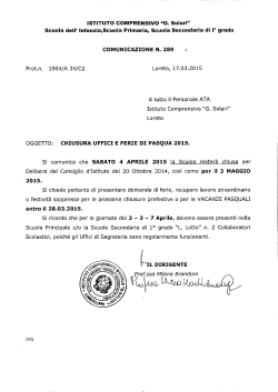 Scuola dell` Infanzia,Scuola Primaria, Scuola Secondaria di I° grado
