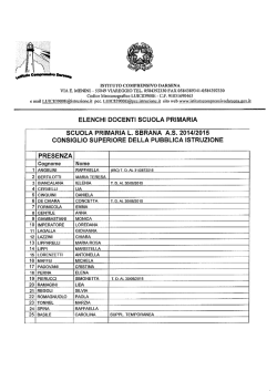 elenchi docenti scuola primaria - Istituto Comprensivo Statale Darsena
