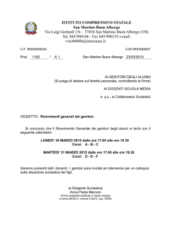 ISTITUTO STATALE COMPRENSIVO DI SCUOLA ELEMENTARE E