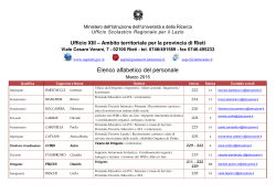 Elenco Alfabetico Contatti del Personale