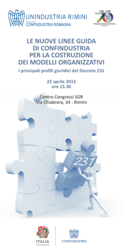 LE NUOVE LINEE GUIDA DI CONFINDUSTRIA PER