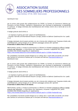 vinitaly iscrizioni - ASSP - Association suisse des sommeliers
