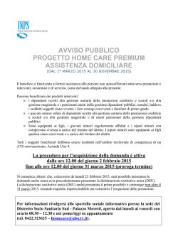 Home care premium 2014 proroga