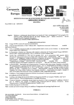 Graduatoria definitiva tutor accompagnatore - POR C-5