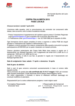 circolare - Comitato Regionale Bridge Lazio